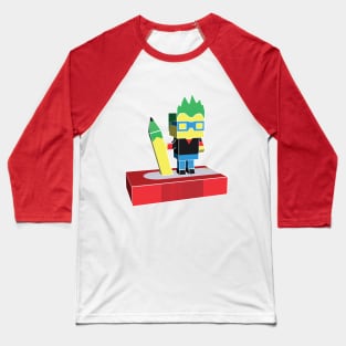 Polygonal Artist Holding a Pencil Baseball T-Shirt